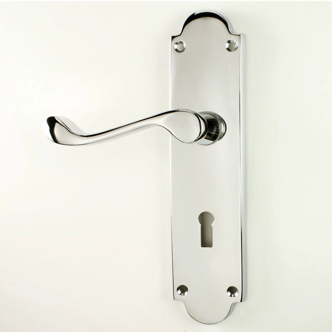 Kensington Lever Suite - Large Plate - Polished Chrome