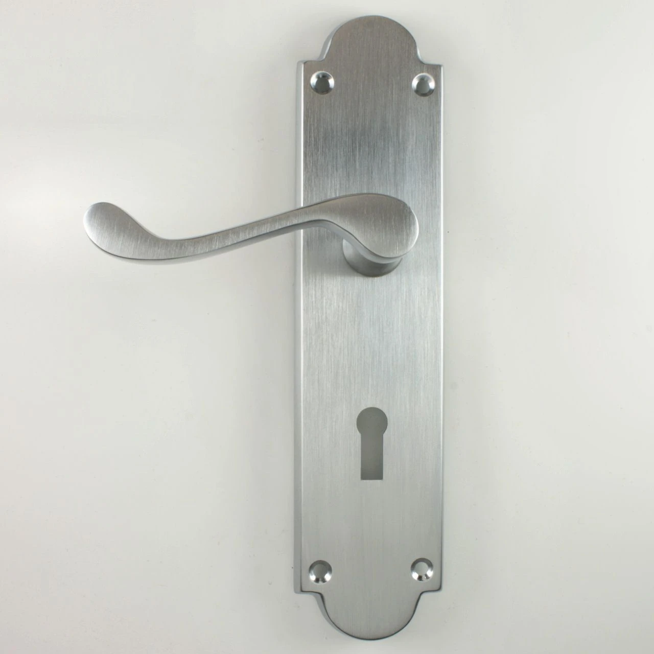 Kensington Lever Suite - Large Plate - Satin Chrome