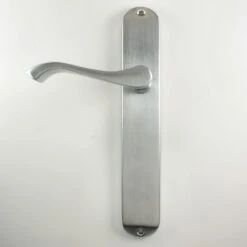 Andros Suite - Long Plate Door Handles - Satin Chrome