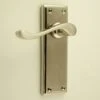 Edwardian Door Handle Suite - Dual Finish - Satin Nickel & Polished Nickel