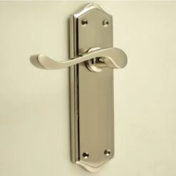 Buckingham Lever Handle Suite - Dual Finish - Satin Nickel & Polished Nickel