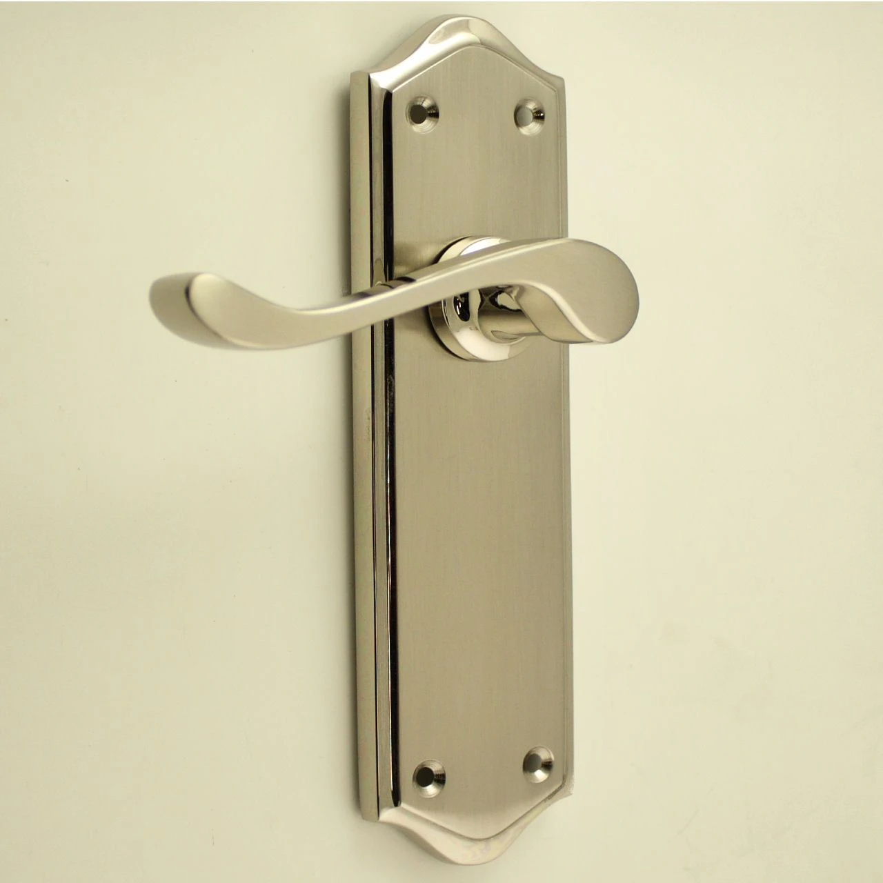 Buckingham Lever Handle Suite - Dual Finish - Satin Nickel & Polished Nickel