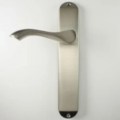 Algarve Lever Suite - Long Plate Door Handles - Satin Nickel