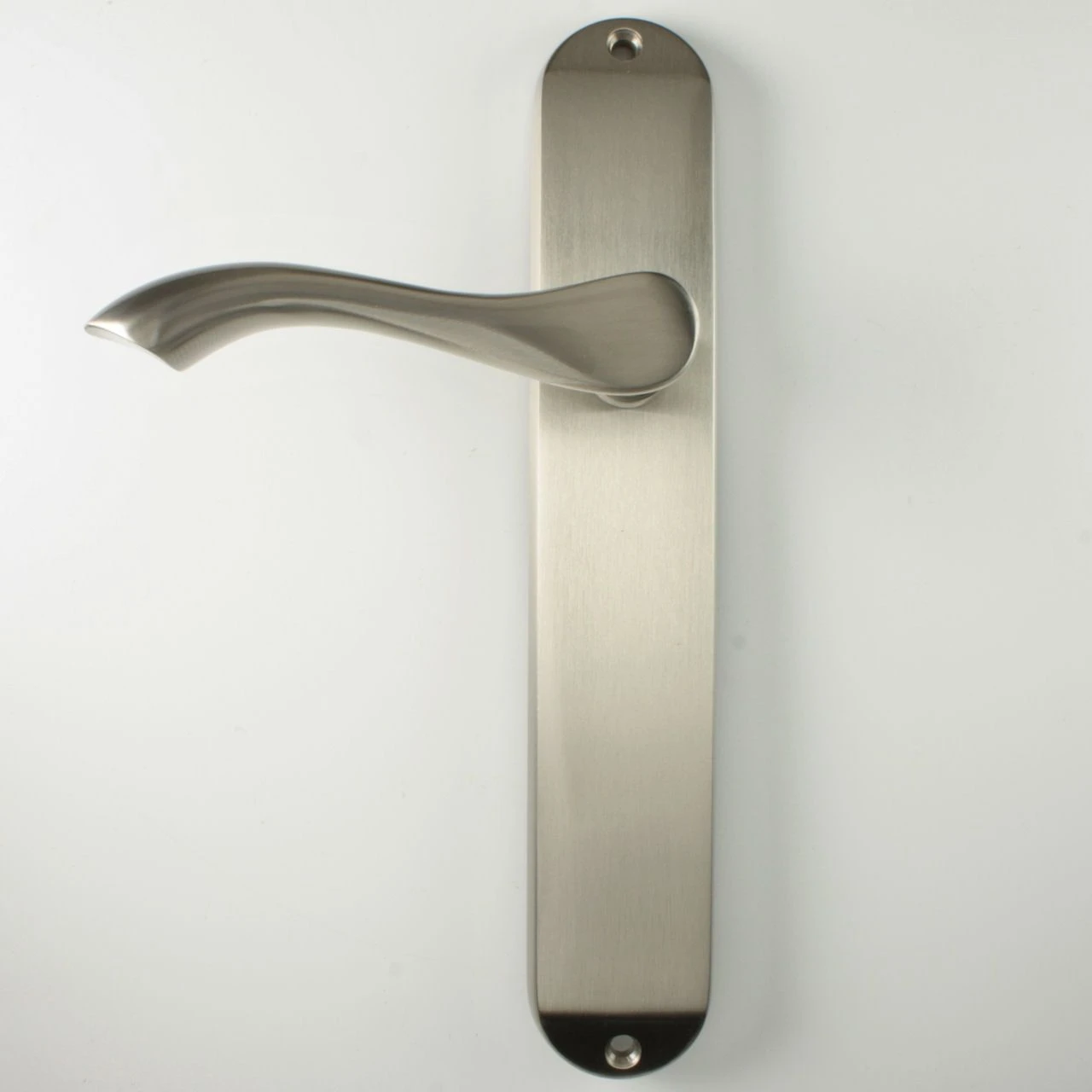 Algarve Lever Suite - Long Plate Door Handles - Satin Nickel