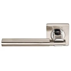 Chronos Square Rose - Dual Finish Satin Nickel & Polished Chrome