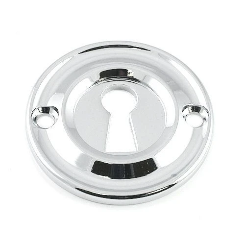 Plain White Porcelain Lever On Rose - Carlisle Brass - Polished Chrome - Image 3