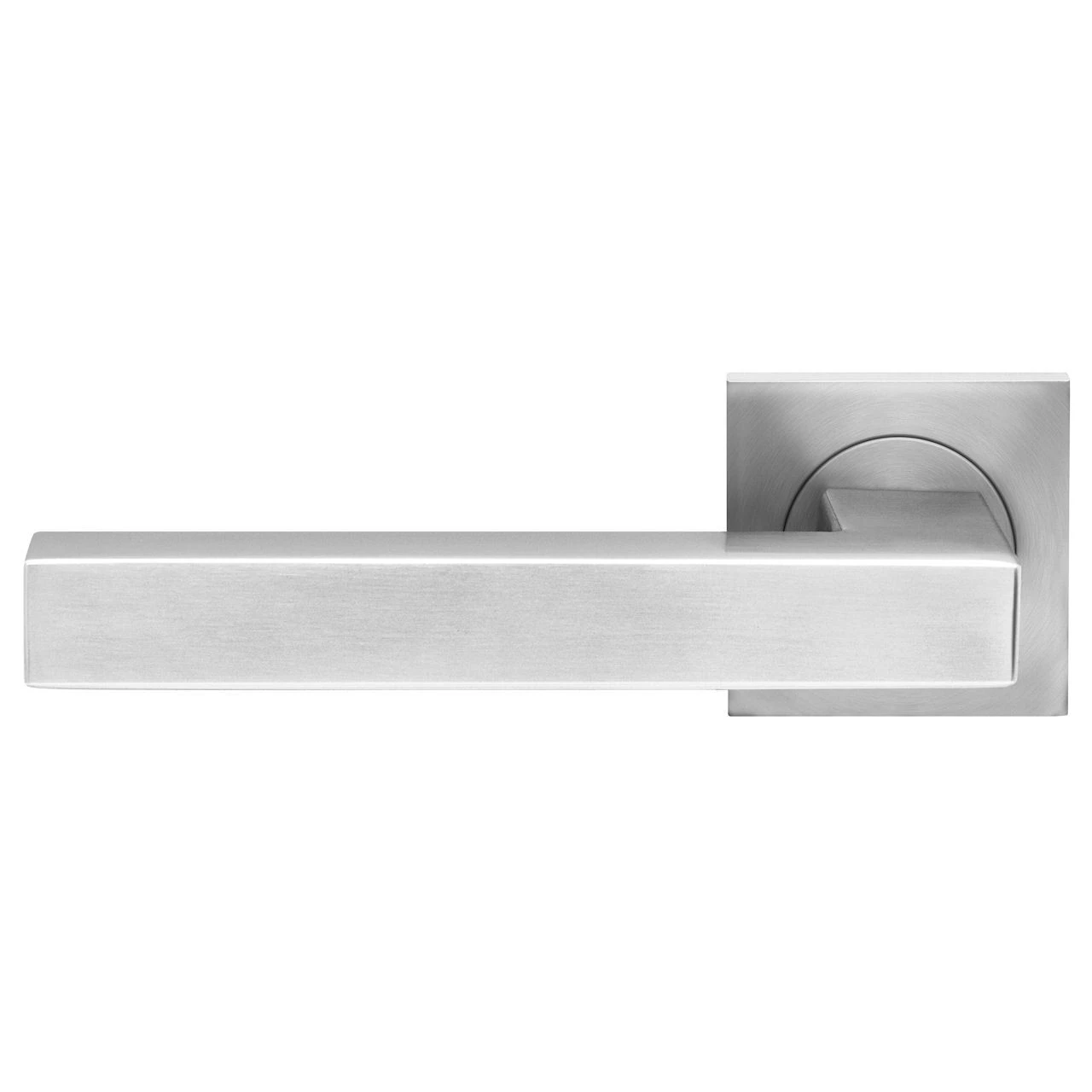 Seattle - Square Lever On Square Rose - Satin Stainless Steel