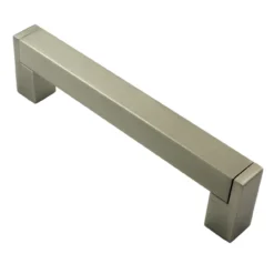 Square Section Cupboard Pull Handle - Available In 6 Lengths - Satin Nickel
