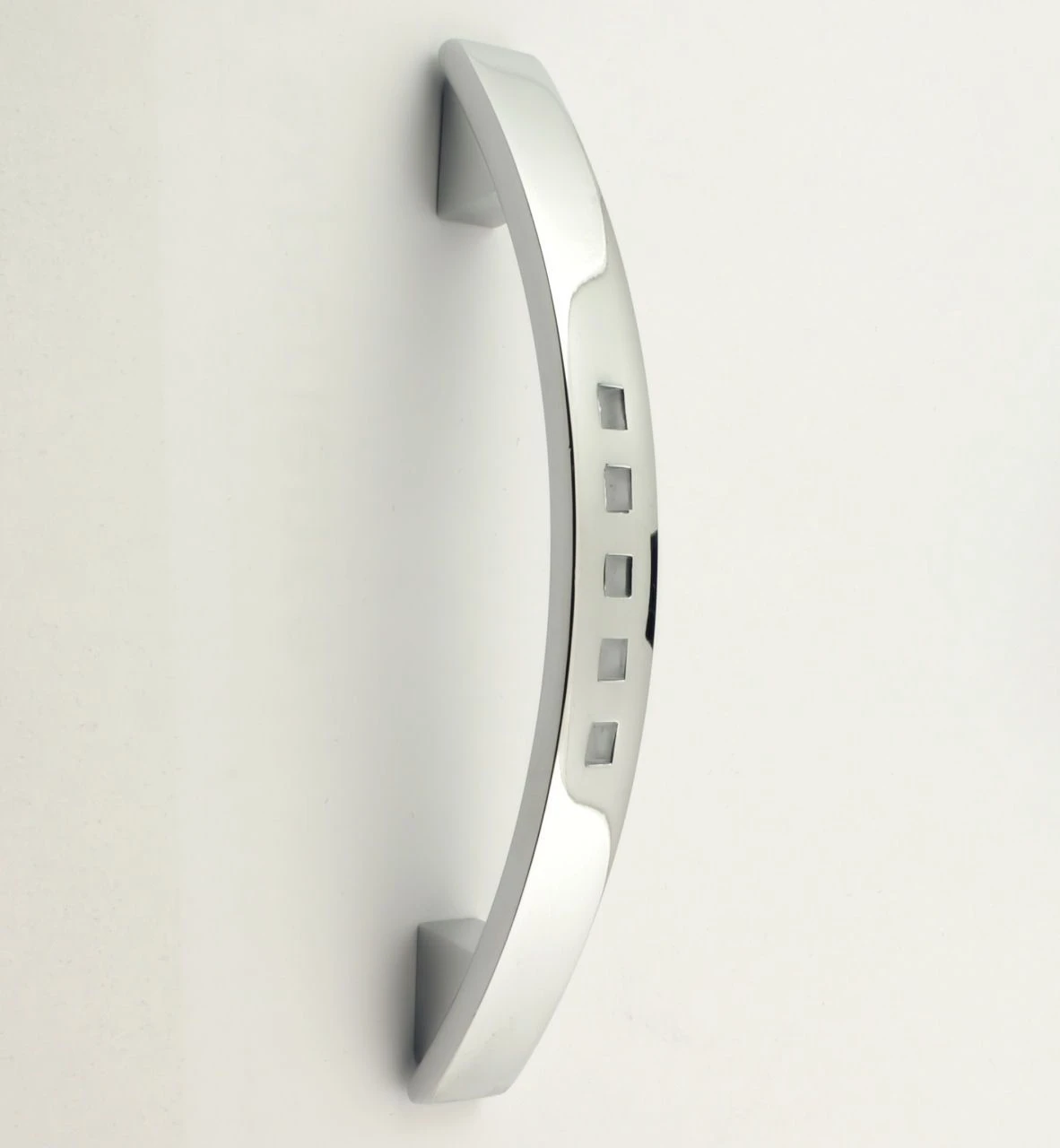 Quadra Bow Handle With Square Hole Design - 162mm Overall Length - Polished Chrome - Image 3