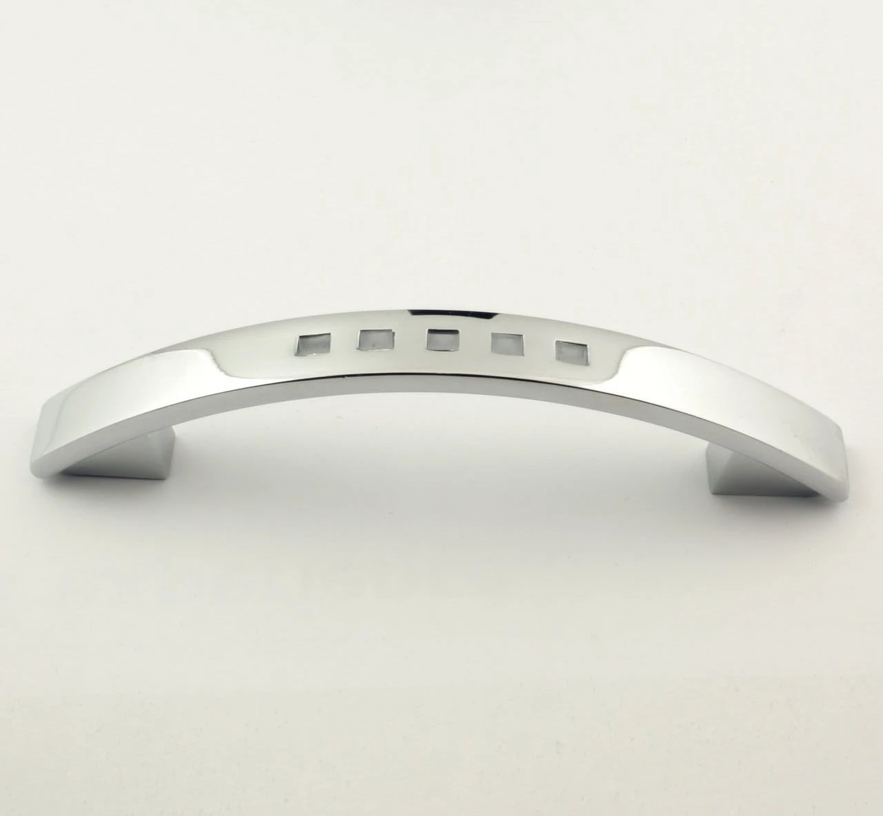 Quadra Bow Handle With Square Hole Design - 162mm Overall Length - Polished Chrome - Image 2