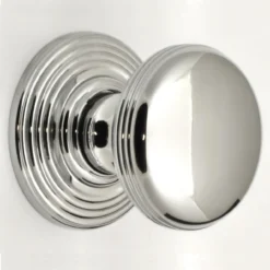 Ringed Pattern Cupboard Knobs - Available In 3 Sizes - Polished Chrome Plated