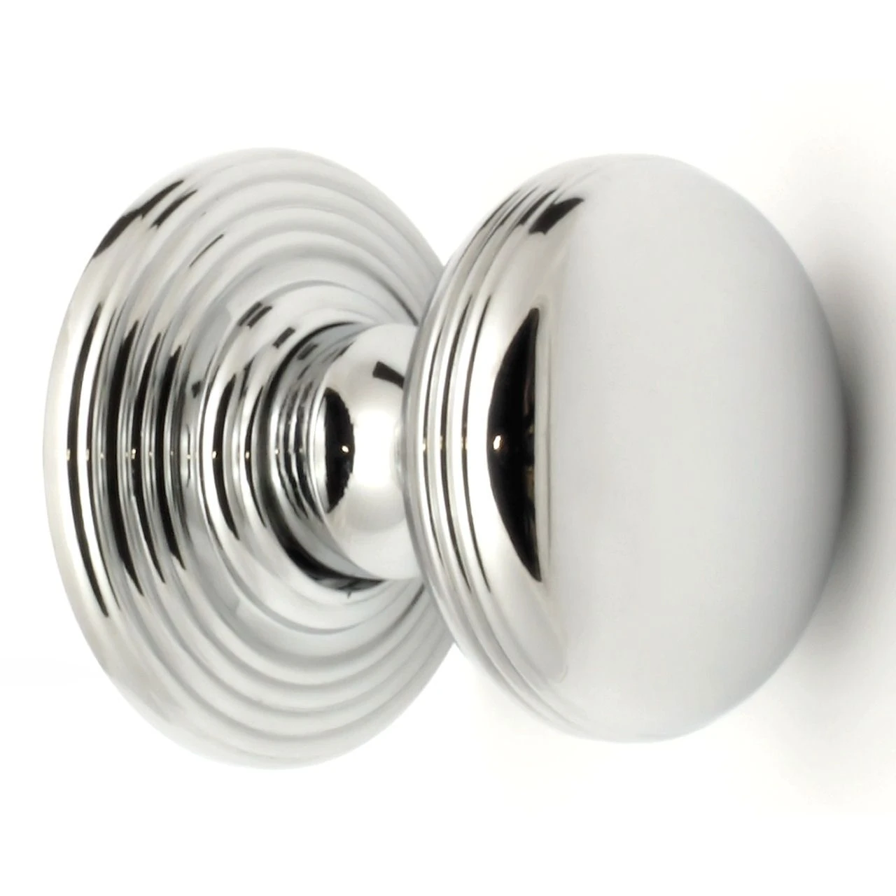 Ringed Pattern Cupboard Knobs - Available In 3 Sizes - Polished Chrome Plated - Image 4
