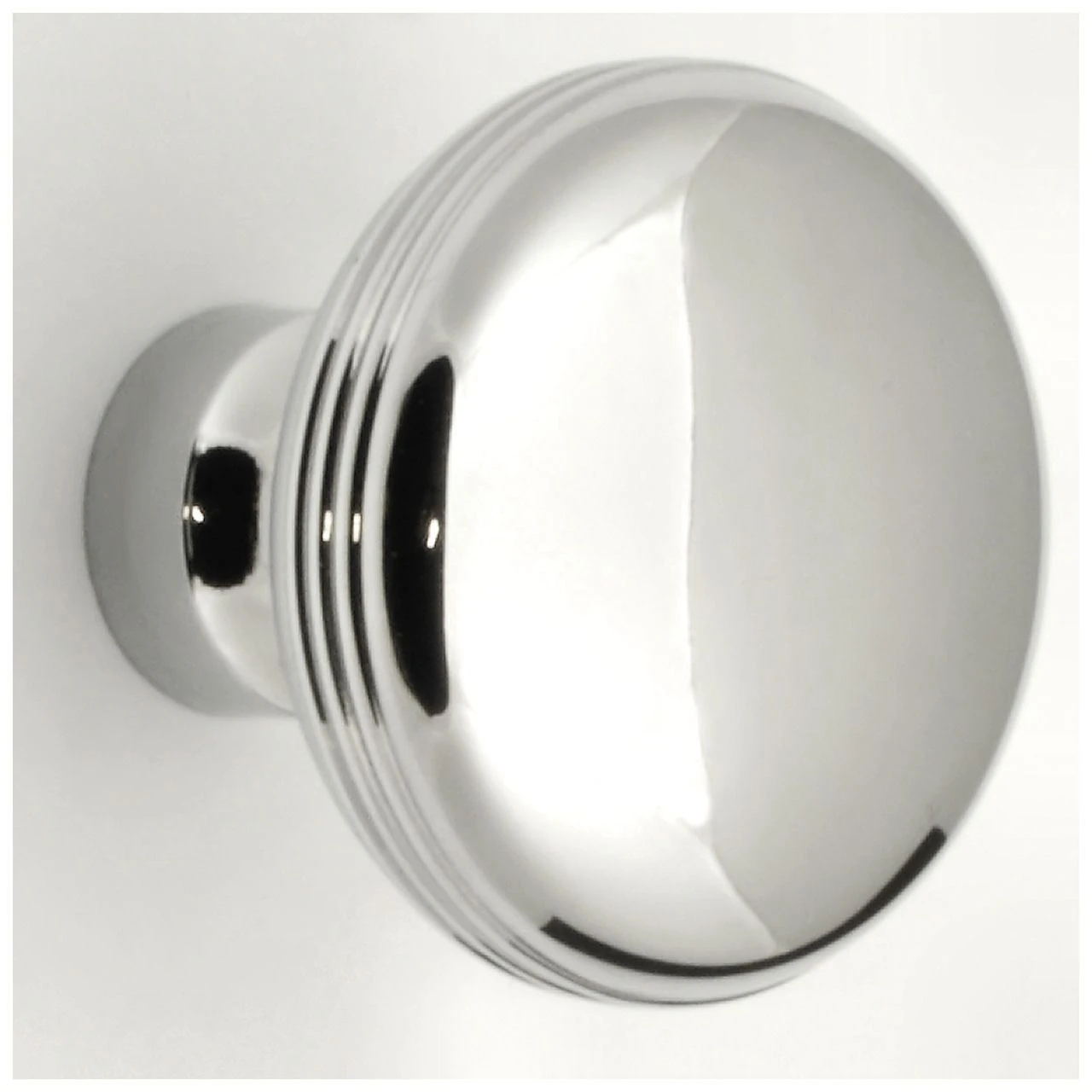 Ringed Pattern Cupboard Knobs - Available In 3 Sizes - Polished Chrome Plated - Image 3