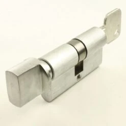 5 Pin - Euro Profile Cylinders - Key / Turn - Satin Chrome - Suitable For Use With FD30 / FD60 Fire Doors
