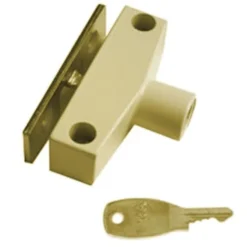 Automatic Window Snap Lock With Cut Style Key - Polished Brass Plated