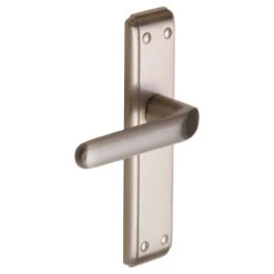 Deco Contemporary Door Handles - Satin Nickel
