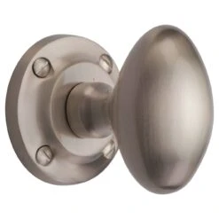 Suffolk Oval Shape Mortice Door Knobs - Satin Nickel