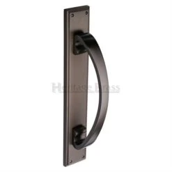 Pull Handle On Plate -Face Fixed - Matt Bronze (Lacquered)