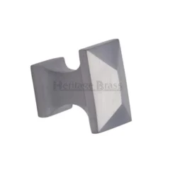 Pyramid Cupboard Knob - 35mm - Satin Chrome