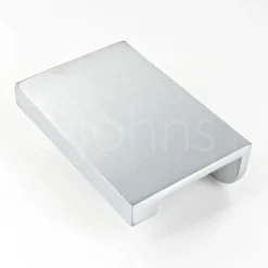 Rear Fixing Finger Edge Pull - With Cube Edge Design - Available In 4 Sizes - Satin Chrome