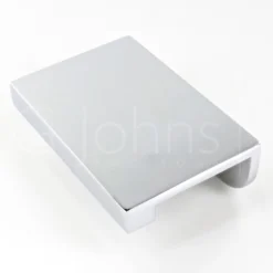 Rear Fixing Finger Edge Pull - With Cube Edge Design - Available In 4 Sizes - Polished Chrome