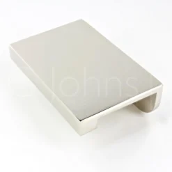 Rear Fixing Finger Edge Pull - With Cube Edge Design - Available In 4 Sizes - Polished Nickel