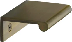 Rear Fixing Finger Edge Pull - With Rounded Edge Design - Available In 3 Sizes - Antique Brass (Gloss Lacquered)