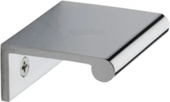 Rear Fixing Finger Edge Pull - With Rounded Edge Design - Available In 3 Sizes - Polished Chrome