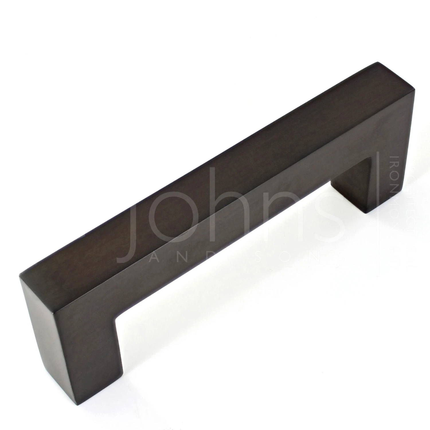Rectangular Cube Shape Cabinet Pull Handle With Optional Base Rose - Dark Bronze (Lacquered) - Image 2