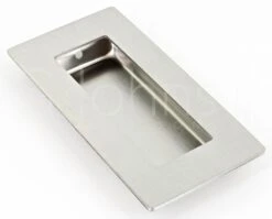 Rectangular Design Flush Pull Handle - Tested For Use On FD30 Fire Doors - 100mm X 50mm - Satin Stainless Steel