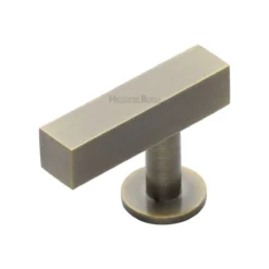 Rectangular Shape Cabinet Pull Handle - Antique Brass (Gloss Lacquered)