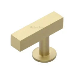 Rectangular Shape Cabinet Pull Handle - Satin Brass (Lacquered)