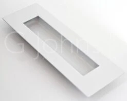 Rectangular Design Flush Pull Handle - 150mm X 50mm - Matt White