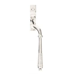 Reeded Espagnolette Handle - Window Fastener - Left & Right Hand - Polished Nickel