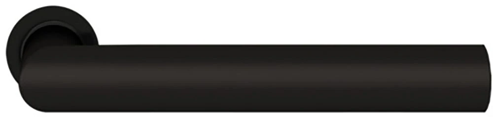 Rhodos Lever Handle On Miniature Round Rose - Matt Black