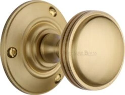 Richmond Round Mortice Knobs - Satin Brass (Lacquered)