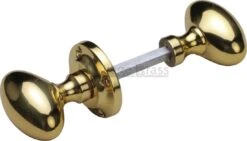 Suffolk Rim Knobs - Polished Brass (Lacquered)