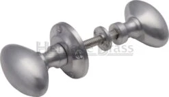 Suffolk Rim Knobs - Satin Chrome