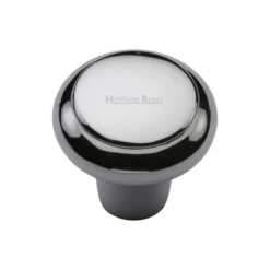 Round Cupboard Knob - Polished Chrome