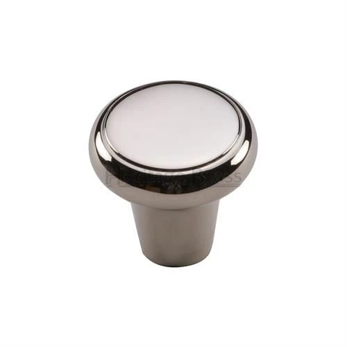 Round Cupboard Knob - Polished Nickel