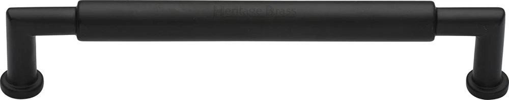 Round Section Cabinet Pull Handle With Round Grip - Available In Four Sizes - Matt Black