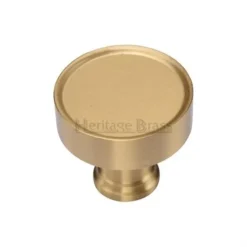 Rounded Cupboard Knob - 32mm - Satin Brass (Lacquered)