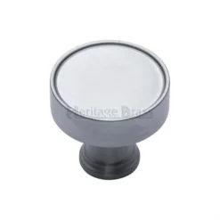 Rounded Cupboard Knob - 32mm - Satin Chrome