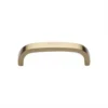 Flat D Shape Cabinet Pull Handles - Available In Three Sizes - Satin Brass (Lacquered)