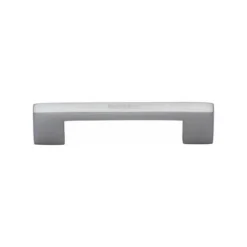 Slim Rectangular Section Cupboard Door / Drawer Pull Handle - Available In Seven Sizes - Satin Chrome