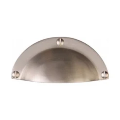 Half Moon Shape - Face Fix Cup Handle - Satin Nickel