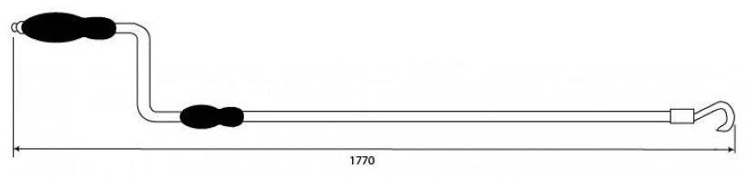 Screw Jack Window Winder Opener For High Level Windows - 1540mm - Polished Chrome - Image 3