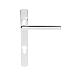 Rosa Narrow Style Multi Point Door Lever Handles - 92mm Euro Centres - 123.5mm Bolt Centres - 220mm X 26mm Back Plate - Polished Chrome