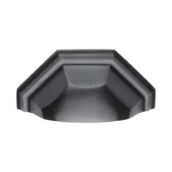 Shaped Pattern Drawer Pull Cup Handle - 104mm Width - Matt Black