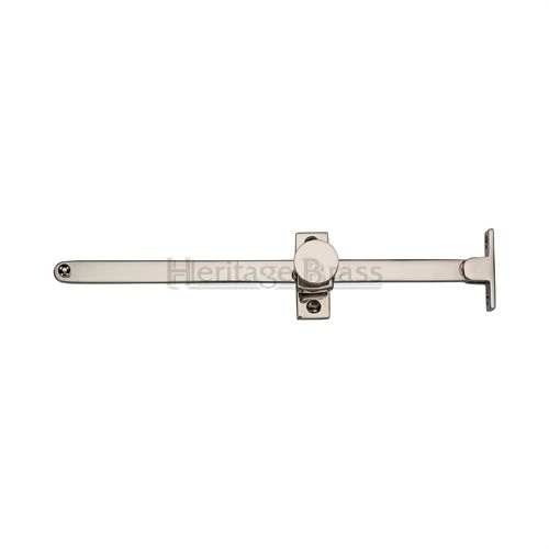 Sliding Casement Stay - Polished Nickel